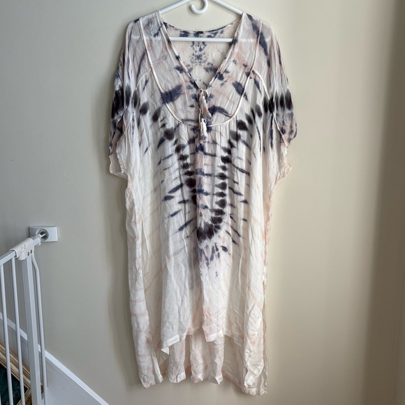 Young Fabulous & Broke Dawn Tie-Dye Tiered Caftan Dress - Size Small - Picture 1 of 4